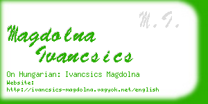 magdolna ivancsics business card